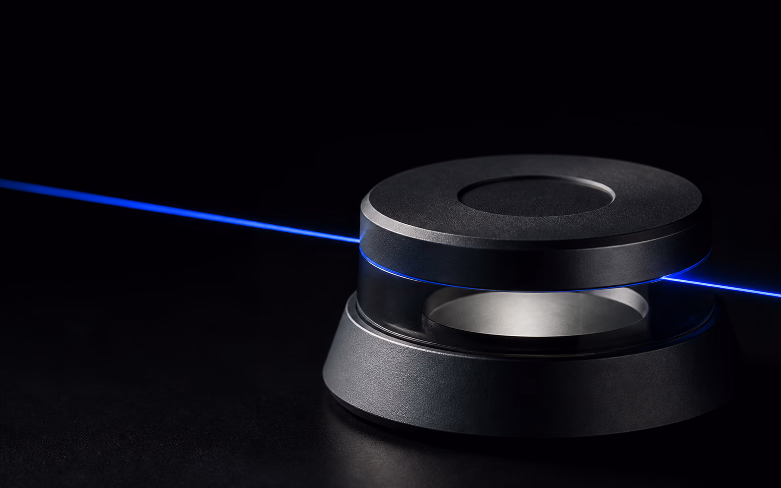 Black circular NFC Project concept object